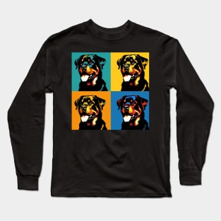 Rottweiler Pop Art - Dog Lover Gifts Long Sleeve T-Shirt